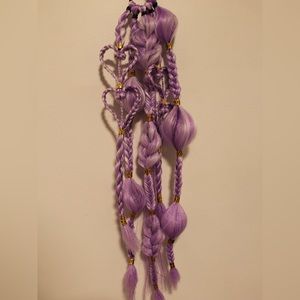 Tie-in synthetic rave braids